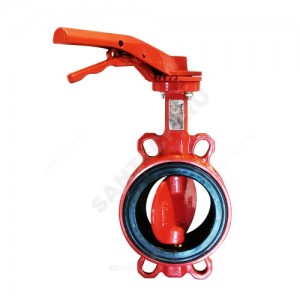 Затвор дисковый поворотный чугун VPI4448R-02EP Ду 100 Ру16 межфл с рукояткой диск чугун манжета EPDM Tecofi VPI4448R-02EP0100