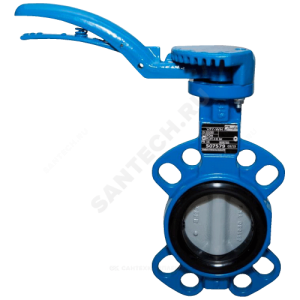 Затвор дисковый поворотный чугун VFY-WH(SYLAX) Ду 200 Ру16 межфл с рукояткой диск чугун манжета EPDM эпоксидное покрытие чугунного диска затвора Danfoss 065B7358