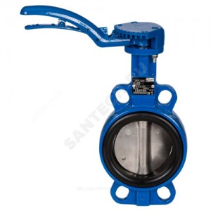 Затвор дисковый поворотный чугун VFY-WH(SYLAX) Ду 200 Ру16 межфл с рукояткой диск чугун манжета EPDM эпоксидное покрытие чугунного диска затвора Danfoss 065B7358