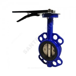 Затвор дисковый поворотный чугун Ду 150 Ру16 межфл с рукояткой диск чугун манжета EPDM Китай паллет