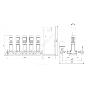 Установка повышения давления Hydro MPC-E 5 CRE32-1 Grundfos 99208296