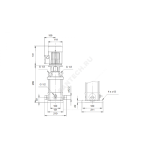 Насос многоступенчатый вертикальный CRT 2-5 A-P-A-E-AUUE PN25 3х220-240/380-415В/50 Гц Grundfos 96100304
