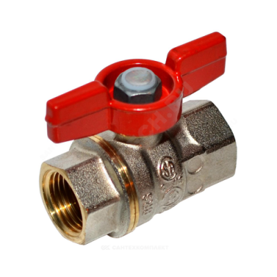 Кран шаровой латунь никель R911 Ду 32 Ру35 ВР полнопроходной бабочка Giacomini R911X026