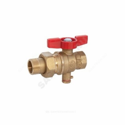 Кран латунный шаровой R859T для термодатчика Ду 25 ВР/"американка" Giacomini R859TY007