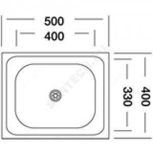 Мойка накладная 500х400х130 сталь нержавеющая AISI 430 без сифона Владикс V-407