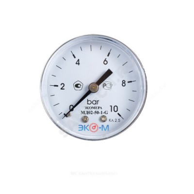 Манометр МД 02 осевой Дк63мм 0-16 бар G1/4" ЭКОМЕРА