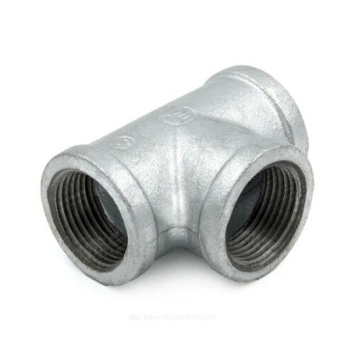 Тройник прямой чугун оц Ду 15 (1/2") ВР/ВР Fittex PLUS