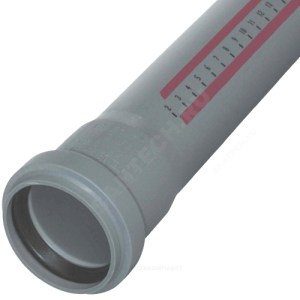 Труба PP-H с раструбом серая HT HTEM Дн 75х1,9 б/нап L=0,25м в/к Ostendorf 113010
