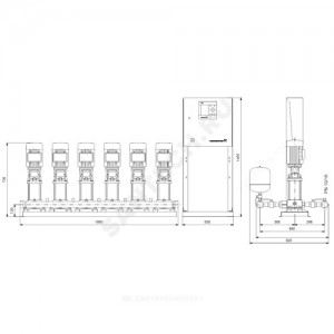 Установка повышения давления Hydro MPC-S 6 CR5-8 Grundfos 95044722
