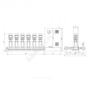 Установка повышения давления Hydro MPC-S 6 CR32-6 Grundfos 95044845
