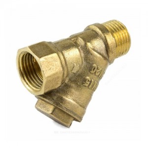 Фильтр сетчатый Y-образный латунь Ду 20 Ру20 G3/4" ВР/НР 4002 с отверстием под пломб Aquasfera 4002-02