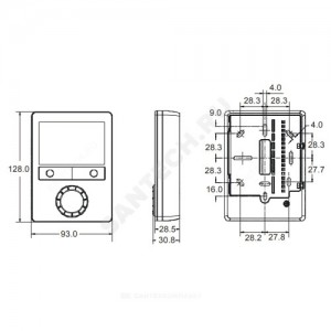 Регулятор настенный программируемый белый Siemens LCD RDG 160T