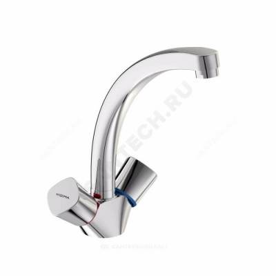 Смеситель для кухонной мойки серия QUADRO двуручный Vidima BA246AA