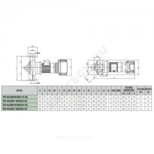 Насос ин-лайн с сухим ротором CPE 40/2300 M MCE11/C DAB 60142730