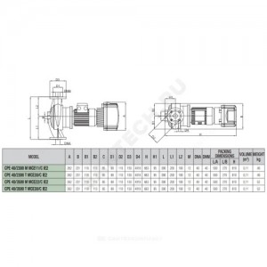 Насос ин-лайн с сухим ротором CPE 40/2300 M MCE11/C IE3 DAB 60201939