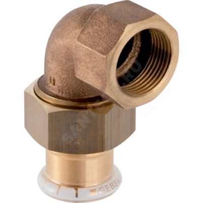 Угольник бронза разъемный 90гр Дн 15х1/2" пресс/ВР Mapress Geberit 65382