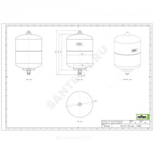 Гидроаккумулятор Refix DD 8 л 10 бар вертикальный Reflex 7308000