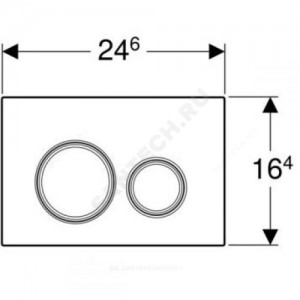 Кнопка для инсталляции Sigma 21 белый/черный хром Geberit 115.884.SI.1