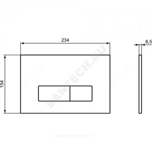 Кнопка для инсталляции OLEAS M2 SmartFlush хром матовый Ideal Standard R0122JG