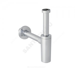 Сифон для умывальника бутылочный пластик 1 1/4"х40 с прямой трубкой хром без выпуска Geberit 151.035.21.1