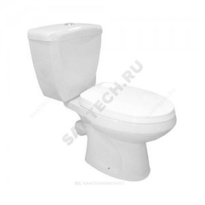 Унитаз-компакт Элисса белый боковой подвод косой выпуск 1/реж полипропилен Оскольская керамика