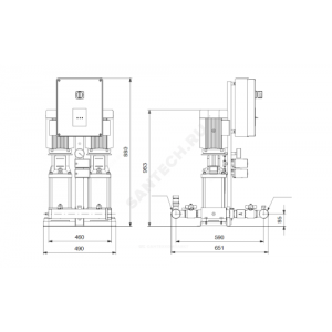 Установка повышения давления Hydro Multi-S 2 CR5-15 3X400 Grundfos 95922791