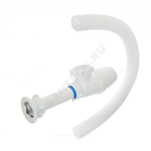 Сифон для умывальника бутылочный Эконом 1 1/2"x40 с гофрой 40мм литой выпуск с нержавеющей решёткой Орио Е-32011