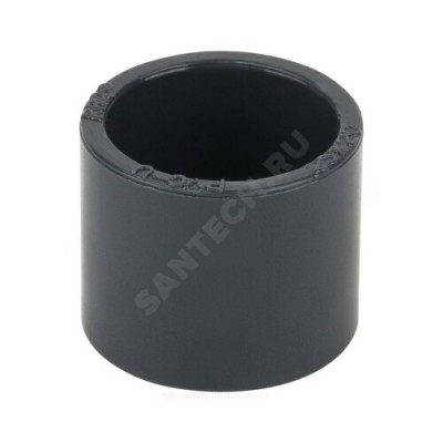 Кольцо ПВХ серое под клеевое соед переходное Дн 50х25 Ру10 напорное Aquaviva