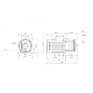 Насос многоступенчатый горизонтальный CM-A 1-2 AQQV PN10 3х220-240/380-415В/50 Гц Grundfos 97516587