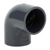 Отвод ПВХ серый под клеевое соед Дн 90х90гр Ру16 напорный Aquaviva ELW09090