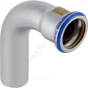 Отвод сталь нерж 90гр Дн 76,1 пресс/труба для газоснабжения Mapress Geberit 34444