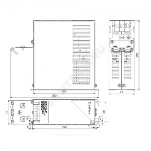 Фильтр выходной для преобразователя частоты синусный 0.55 кВт Grundfos 96754941