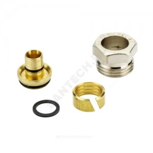 Соединитель МП латунь никель обжим Дн 14х2,0х1/2" Ру6 НР Danfoss 013G4174