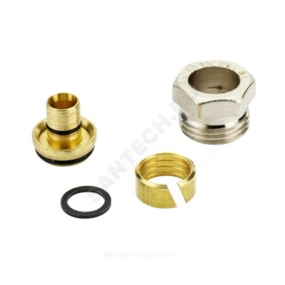 Соединитель МП латунь никель обжим Дн 14х2,0х1/2" Ру6 НР Danfoss 013G4174