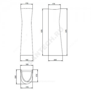 Пьедестал для умывальника Виктория/Воротынский голубой Santeri 1.3601.7.S06.00B.0