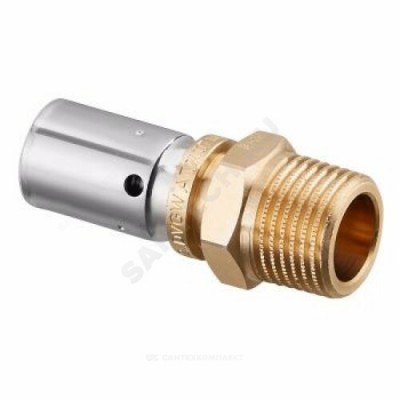 Муфта МП бронза/нерж пресс Дн 20х2,5х3/4" НР Cofit PD Oventrop 1532046