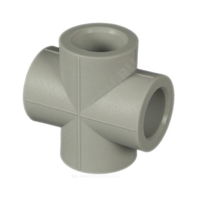 Крестовина PP-R серая внутренняя пайка Дн 20 RTP (РосТурПласт) 10922