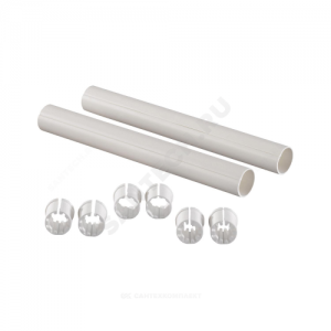 Гильза защитная для PE-X пластик белая Дн 16 L=200мм стопоры для труб Uponor 1023176