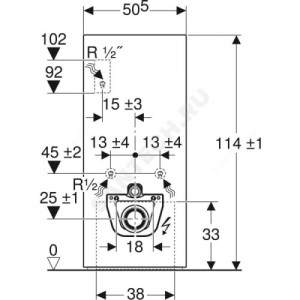 Модуль сантехнический для подвесного унитаза Monolith Plus Geberit 131.231.00.5