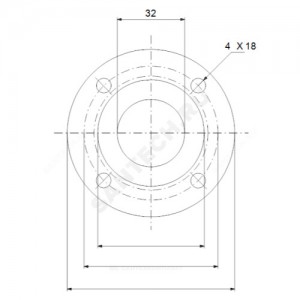 Фланец приварной сталь Ду32 Ру25 д/насосов CR 1,3,5 Grundfos 00419902