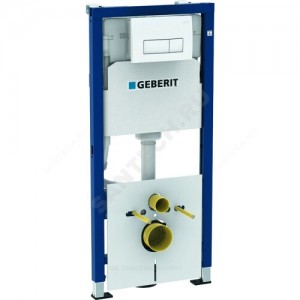 Инсталляция для подвесного унитаза Duofix с кнопкой смыва Delta 51 альпийский белый Geberit 458.128.11.1