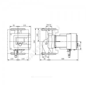 Насос циркуляционный с мокрым ротором для ГВС Stratos MAXO-Z 50/0,5-9 PN6/10 1х230В/50 Гц Wilo 2164676