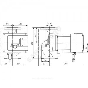 Насос циркуляционный с мокрым ротором для ГВС Stratos MAXO-Z 40/0,5-12 PN16 1х230В/50 Гц Wilo 2186316