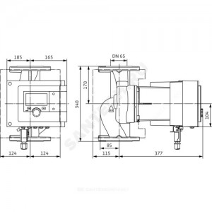 Насос циркуляционный с мокрым ротором для ГВС Stratos MAXO-Z 65/0,5-12 PN16 1х230В/50 Гц Wilo 2186318