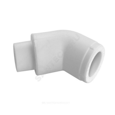 Угольник PP-R белый внутр/наруж пайка Дн 25х45гр Ру25 для труб RTP (РосТурПласт) 14222