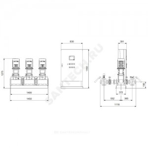 Установка пожаротушения Hydro MX-A 2/1 CR10-14 Grundfos 99788894