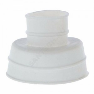 Манжета ступенчатая белая для присоединения бачка и смывного крана КРС к унитазу Симтек 1-0025