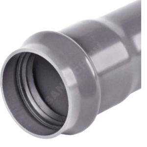 Труба НПВХ серая SDR41 Дн 110х2,7 Ру6,3 раструбная напорная 45С L=6,12м в/к Хемкор 1191003