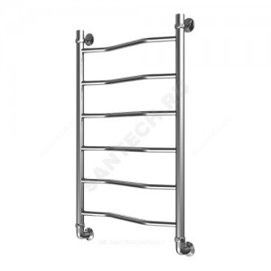 Полотенцесушитель водяной нерж сталь Лесенка Ду 25 (1") НР 400х400мм 3П нижнее подключение в/к соединитель (1"х3/4") Бора Элит-Металл В-10-01