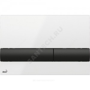 Кнопка для инсталляции белый/черный Alca Plast M1710-8